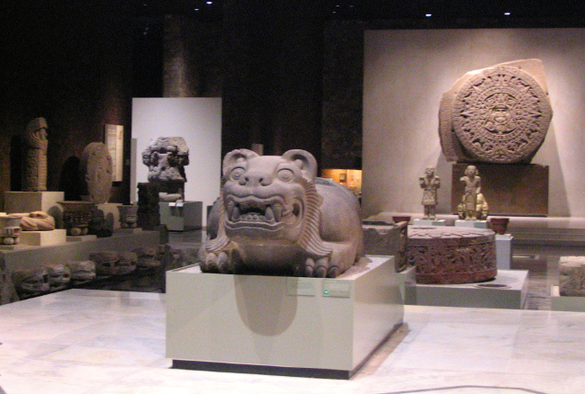 Inside the Anthropological Museum, Mexico City